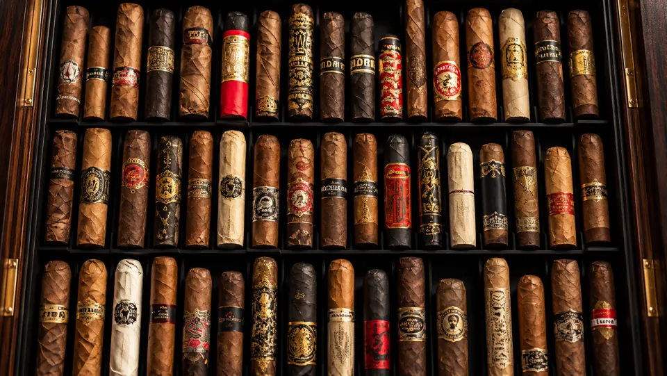 A humidor full of cigars